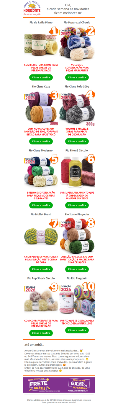 Top 10 Lãs e Linhas 2026! Vem ver os melhores lançamentos da Nova Coleção e escolher seu favorito!🧡🔟