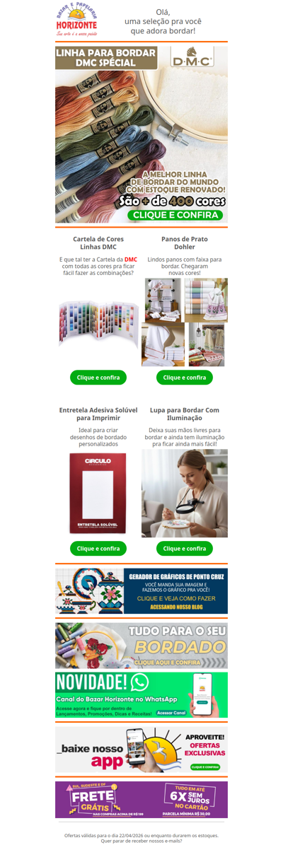 Linha DMC, Novos Panos de Prato para Bordar, Entretela Solúvel e um Acessório indispensável pra quem borda. Vem ver!🧡😍