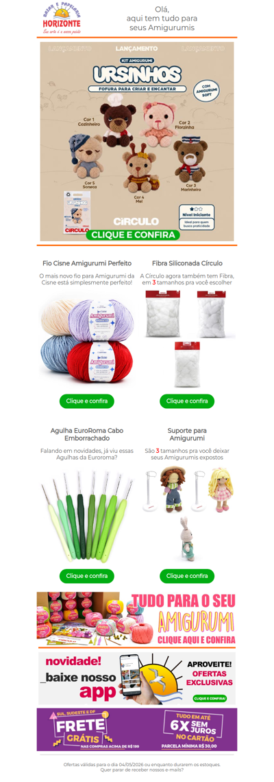 Novos Kits Amigurumi, Fio Amigurumi Perfeito, Fibra Siliconada e muito mais. Vem ver!🧡