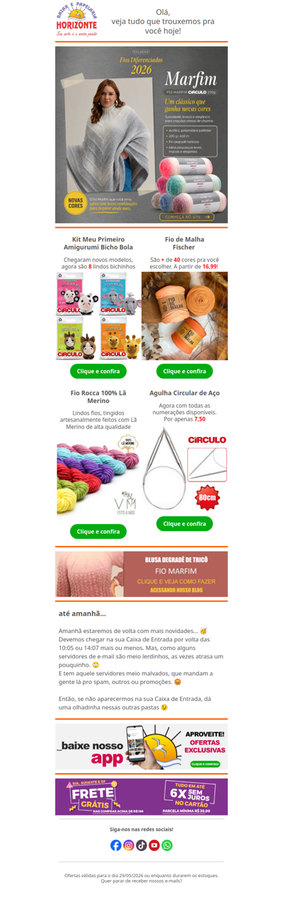 Fio Marfim em Novas Cores + Novos Kits Amigurumi, Fio de Malha, Lã Merino e Agulha Circular. Vem ver!😍