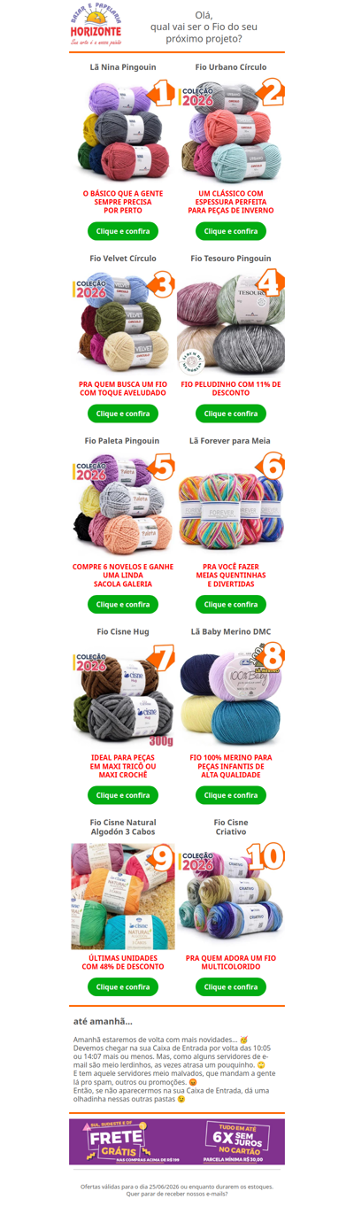 Top 10 Lãs para esquentar esse inverno. Vem escolher o seu fio favorito!🧡🔟