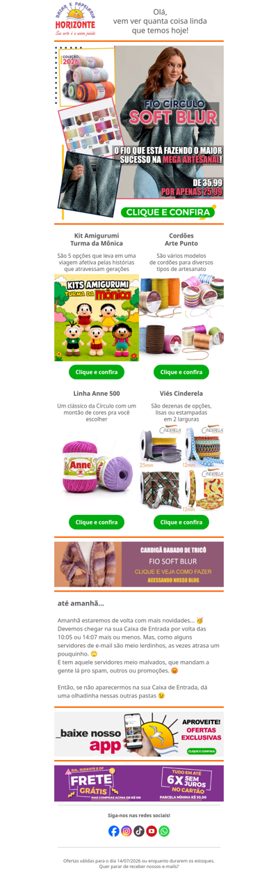 Vem ver o fio que está fazendo sucesso na Mega Artesanal, com um preço INCRÍVEL + Kit Amigurumi Turma da Mônica e + 🧡😍