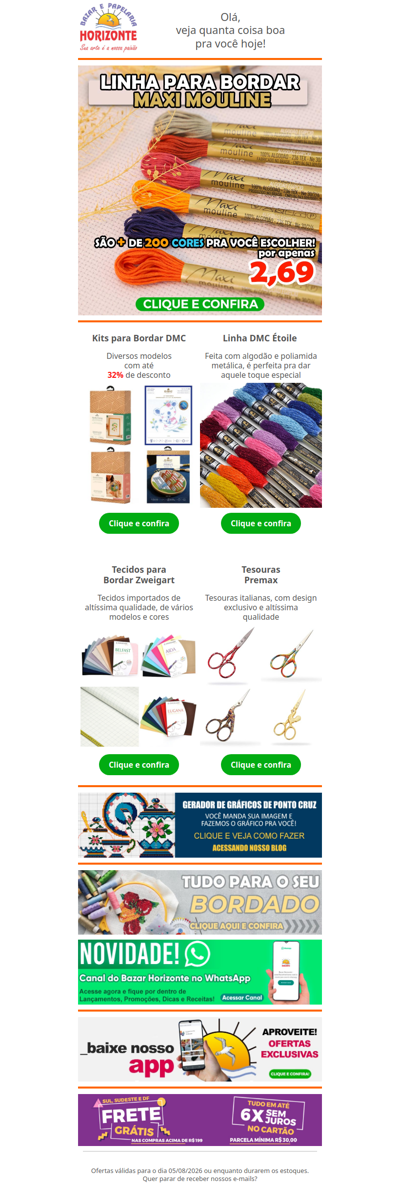 Linha para Bordar, Kits para Bordar DMC, Tesouras Importadas e tudo que você precisa para seu Bordado. Vem ver!🧡😍