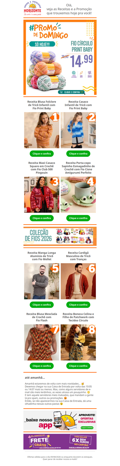 Print Baby Círculo na #PromodeDomingo e + 8 Lindas Receitas de Crochê e Tricô pra você. Vem já aproveitar! 🧡😍