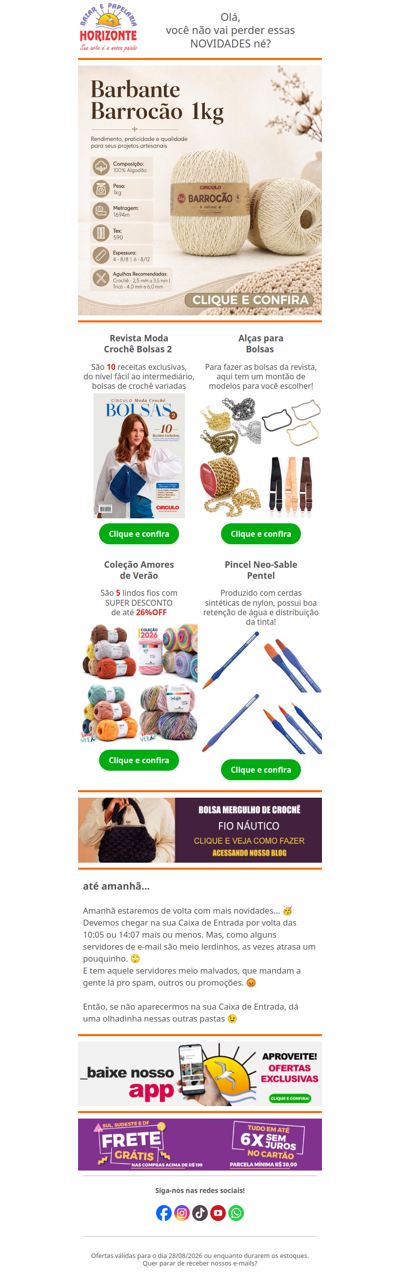 Vem conhecer o novo Borroco + Revista e alças para bolsas, e uma linda coleção de fios da Pingouin e muito mais!🧡😘
