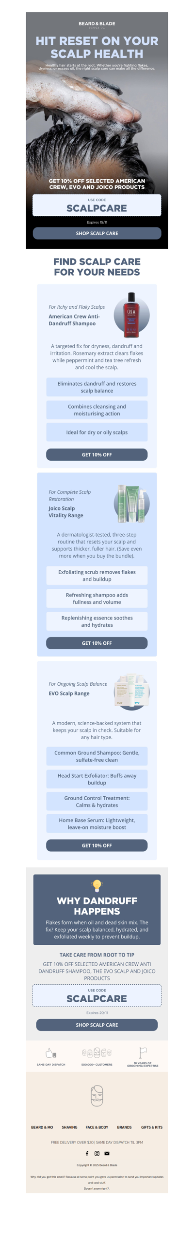 A healthier scalp starts here 💆‍♂️