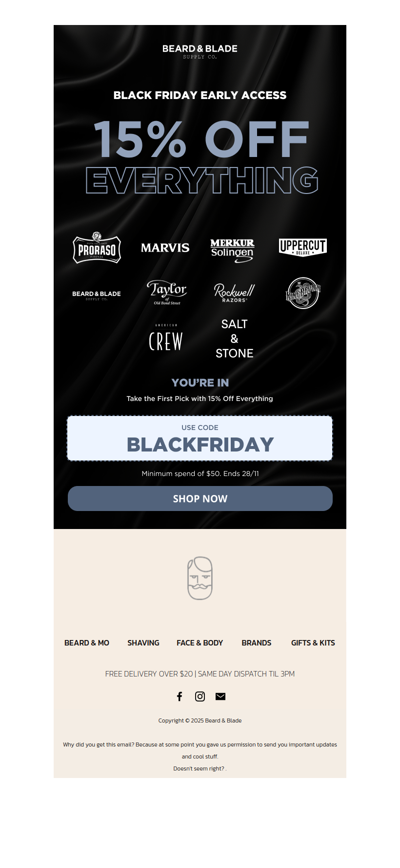 Early access: 15% off starts now 🎯