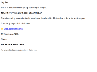 It all ends at midnight ⏰