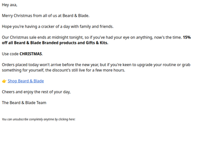 Merry Christmas! Sale wraps tonight 🎄