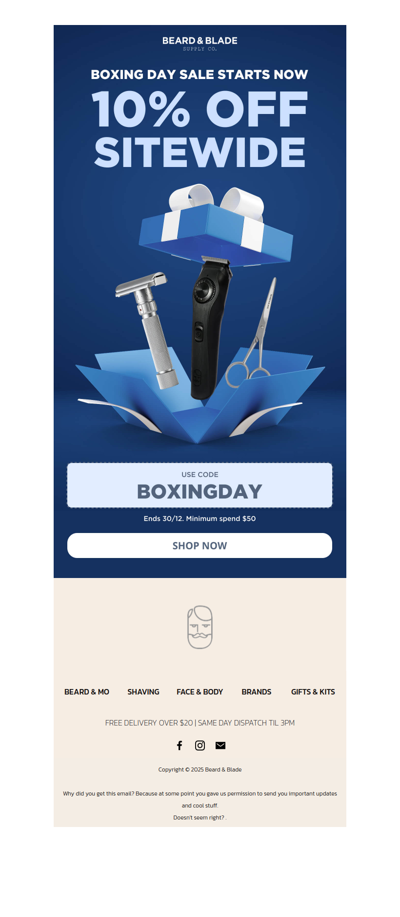 Axa, our boxing day sale is live! ⚠️