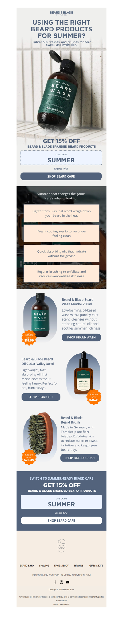 Wrong beard products for summer? 🌞