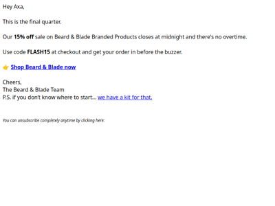 Buzzer goes at midnight for 15% off! 🏀