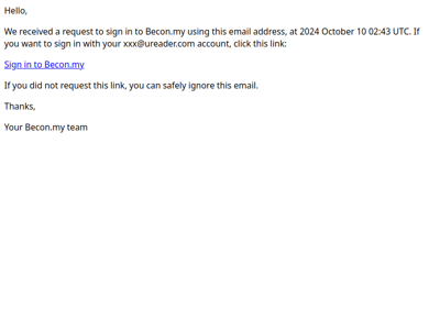 Sign in to Becon.my requested at 2024 October 10 02:43 UTC
