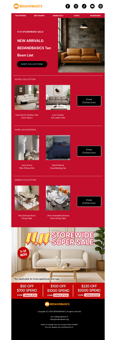 New In for 11.11! Explore the Latest Furniture at BEDANDBASICS 🛋️