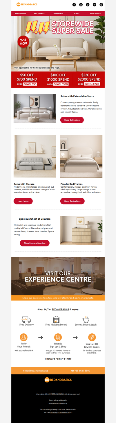 Ends tomorrow 😱 Up to $220 OFF storewide 🎉