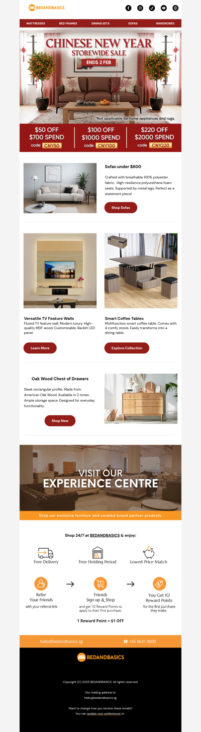 Happening Now: CNY Storewide Sale Up to $220 OFF 🔥