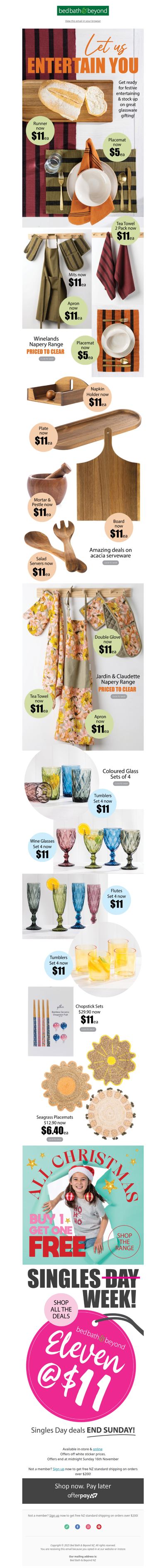 Let us ENTERTAIN YOU 🧡 Napery NOW FROM $5