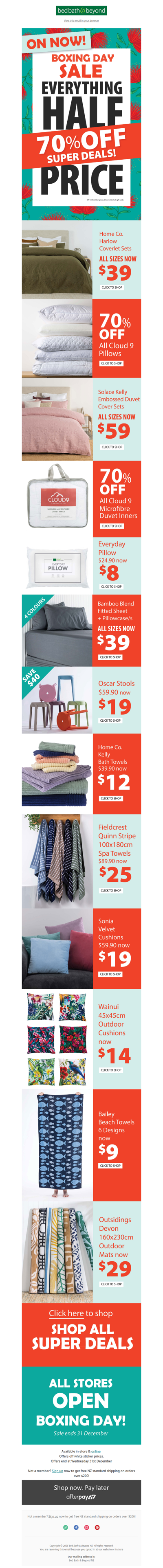 BOXING DAY SALE! 70% OFF SUPER DEALS🎉