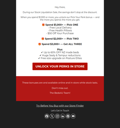 Spend $1,000+ and Pick Your Perk 🎁