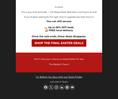 Last Chance for Easter Bed Sale Savings