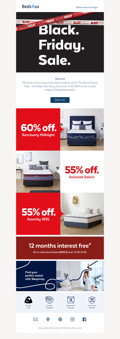 Our Black Friday Sale is on now! 🛏️