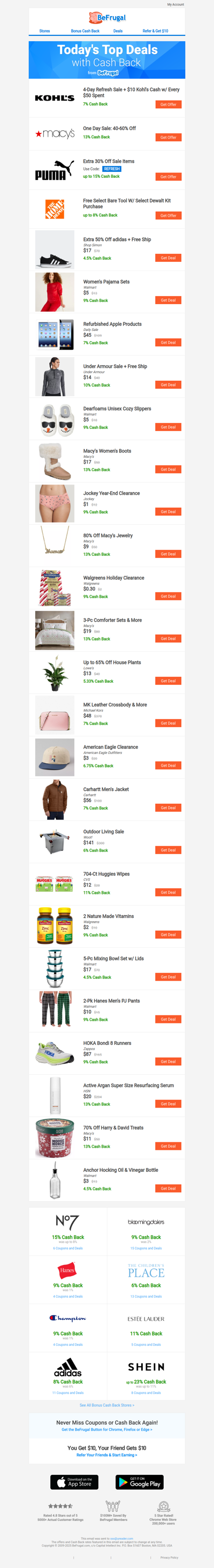 adidas $17 | Apple iPad $45 | PJ Sets $5 | Carhartt Jacket $56 | 704-Ct Huggies $12 | 3-Pc Comforter Sets $19 | 65% Off Houseplants | More