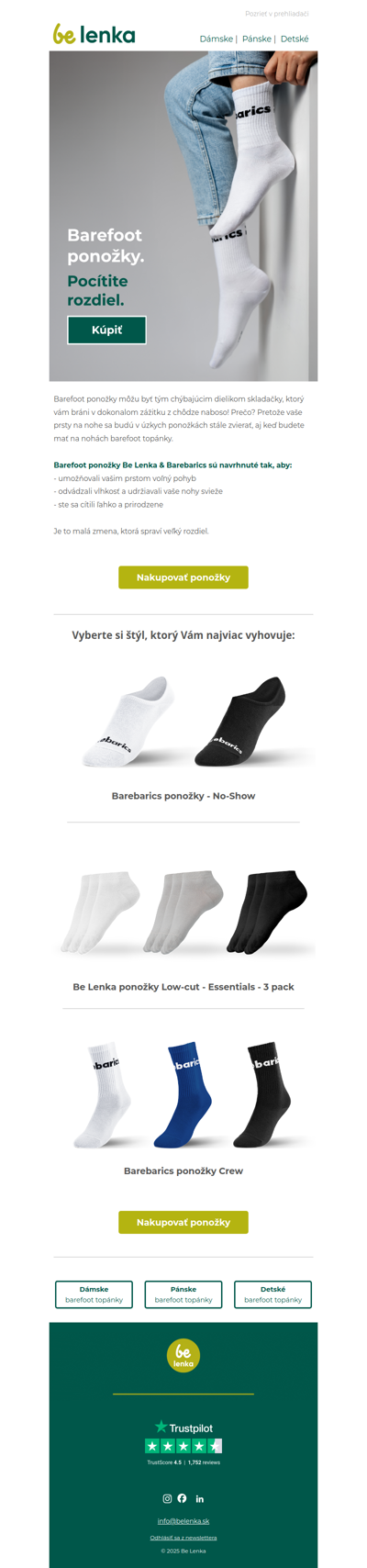 🧦 Ponožky pre dokonalú barefoot slobodu.