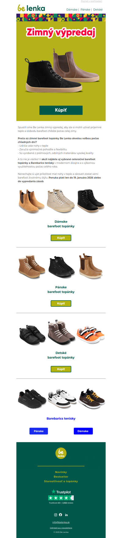 ❄️ Zimný barefoot výpredaj! Nezmeškajte skvelé zľavy.