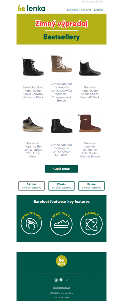 ❄️ 🥾 Zimný výpredaj - Bestsellery