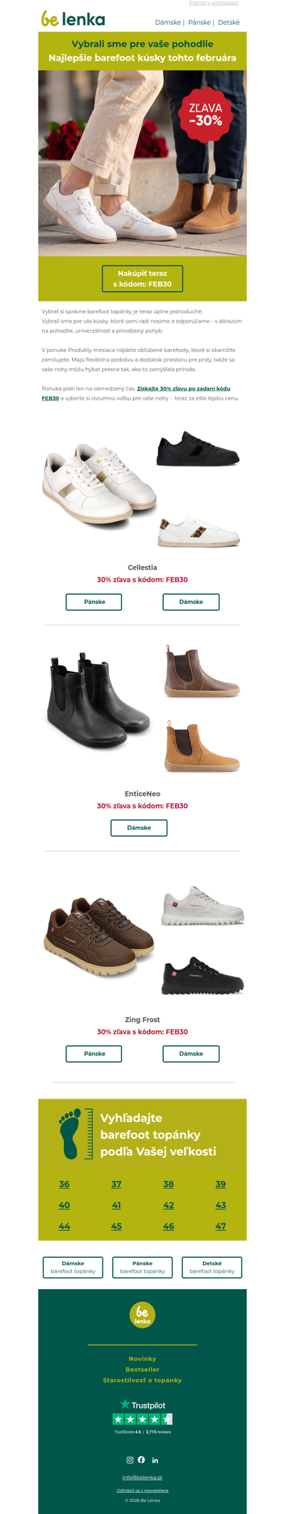 ⭐ 30% zľava na vybrané barefoot modely