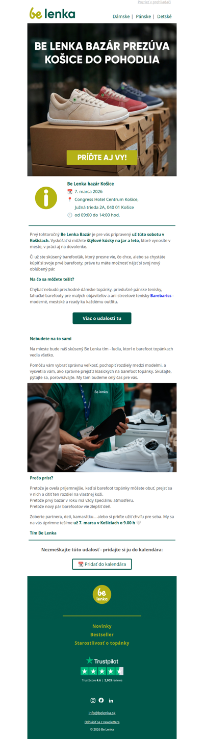Be Lenka bazár prezúva Košice