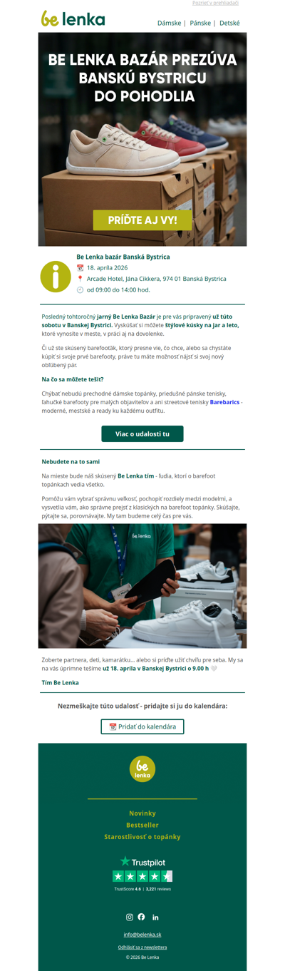 Be Lenka bazár prezúva Banskú Bystricu