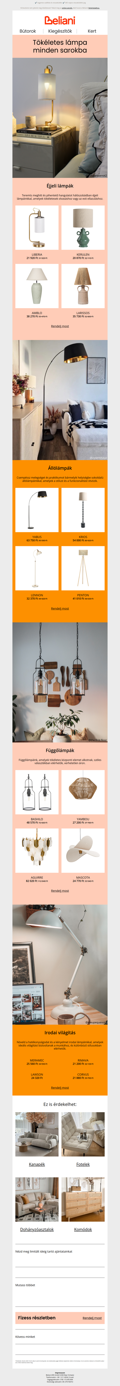 Stílusos világítás, széles választék, kedvező árak 💡