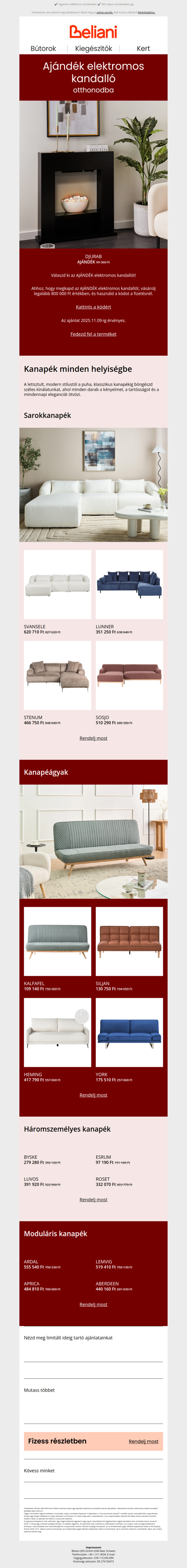 Ajándék elektomos kandalló: limitált idejű ajánlat