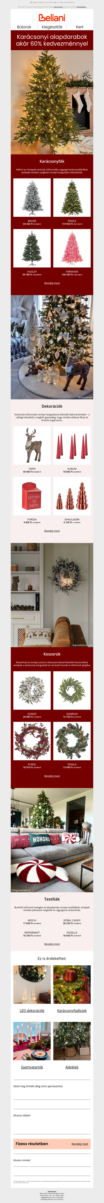 Karácsonyi alapdarabok akár 60% kedvezménnyel