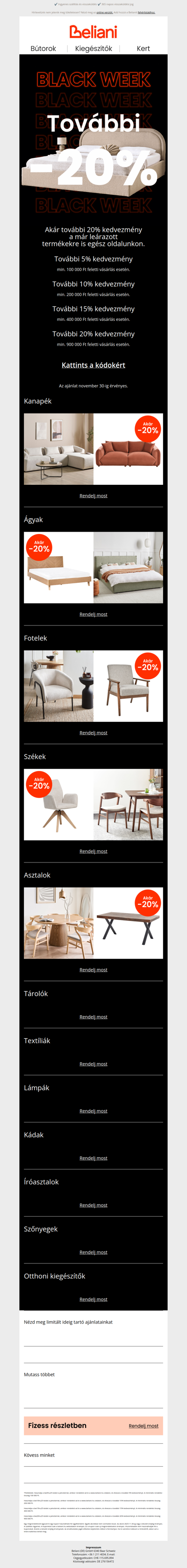 Indul a Black Week 🔥 Akár további -20% már leárazott termékekre is