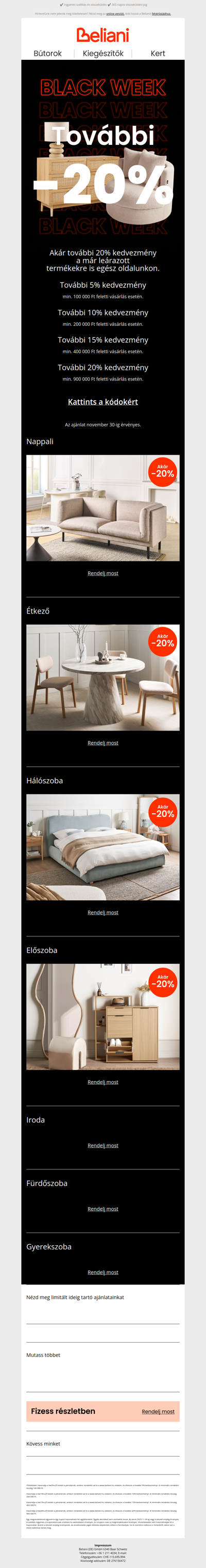 További -20% akciós termékekre is a Black Week alatt 🔥