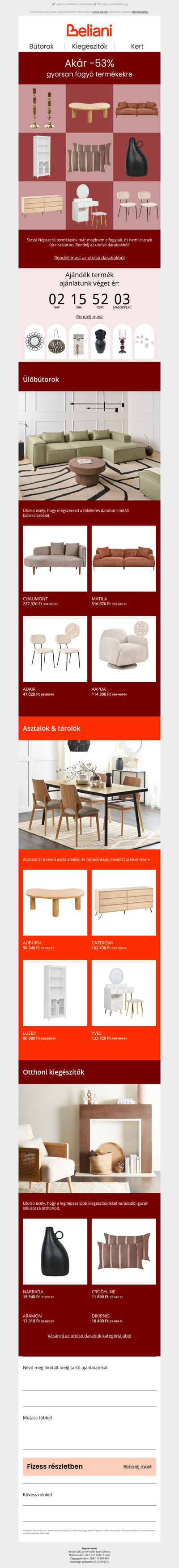 Akár -53% korlátozott darabszámú termékekre ⏳🔥