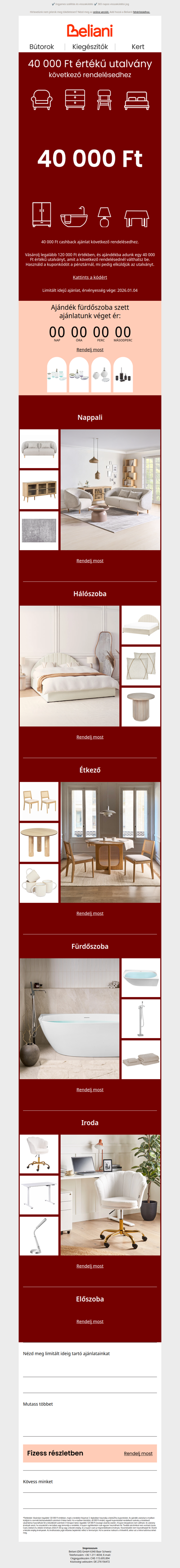 40 000 Ft értékű vásárlási utalvány következő rendelésedhez 💸