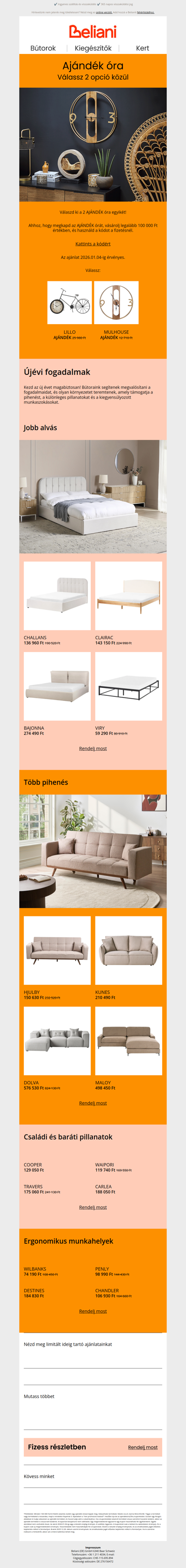 Ajándék óra: Válassz 2 opció közül 🕐🎁