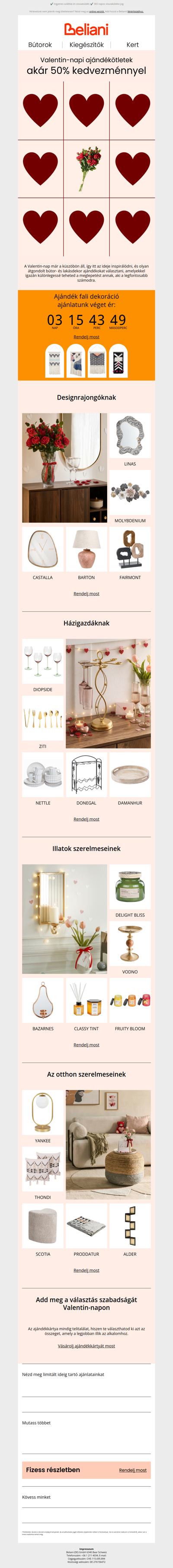 Korai Valentin-napi ajánlatok akár 50% kedvezménnyel