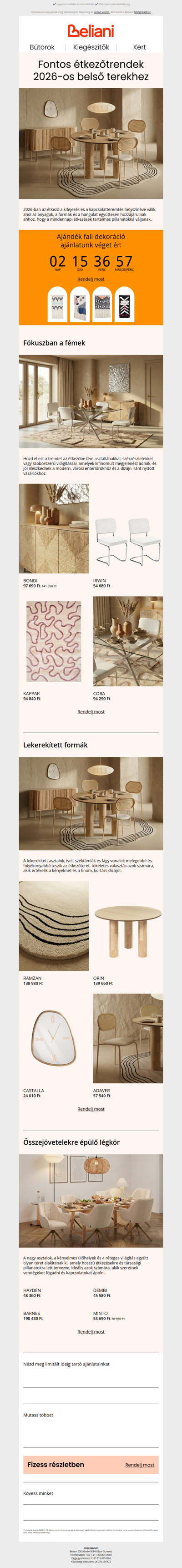 Fedezd fel a 2026-os étkező enteriőrtrendeket