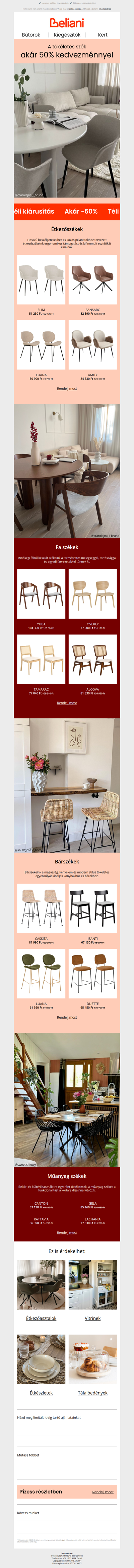 Akár -50% különleges székekre 🪑