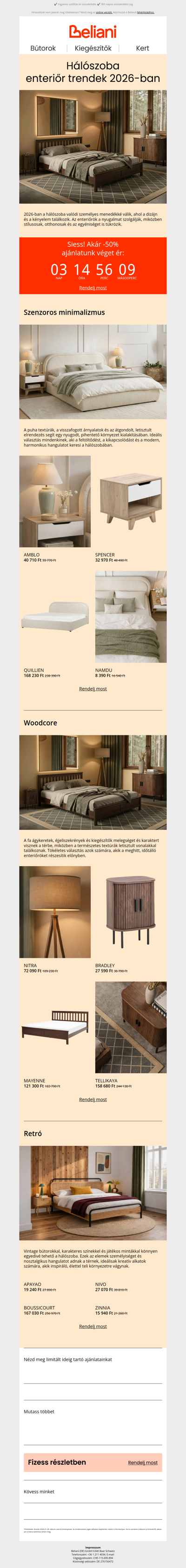 3 meghatározó hálószoba trend 2026-ban 🛏️