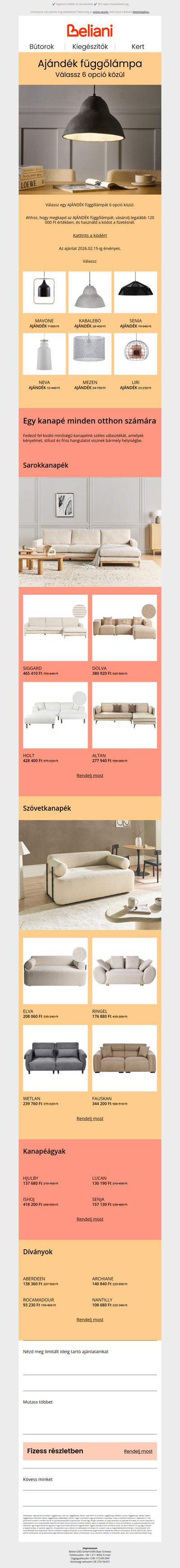 Ajándék függőlámpa: válassz 6 opció közül 🎁