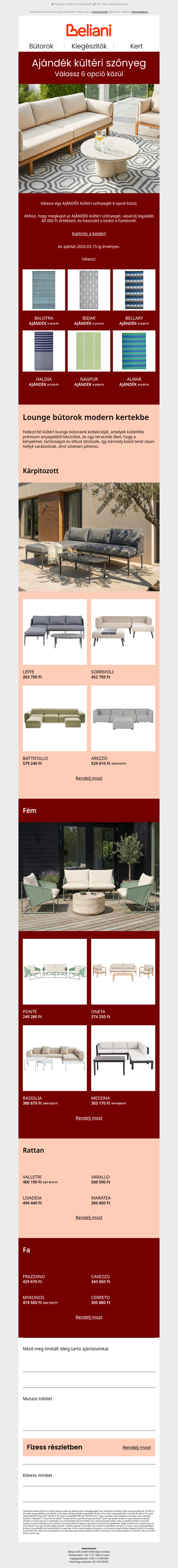 Ajándek kültéri szőnyeg: válassz 6 opció közül 🎁