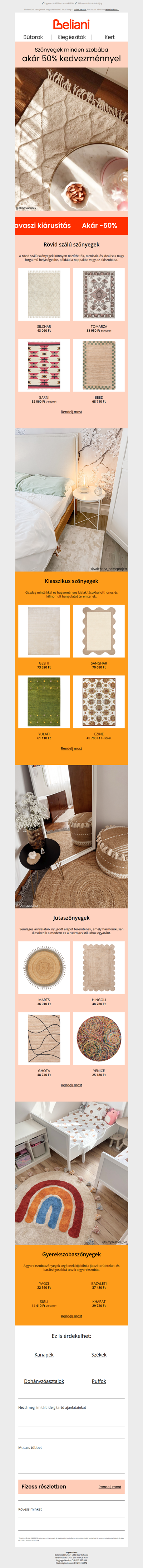 Nagy, kicsi, kerek, vagy futó: most minden szőnyeg akár 50% kedvezménnyel 🤩