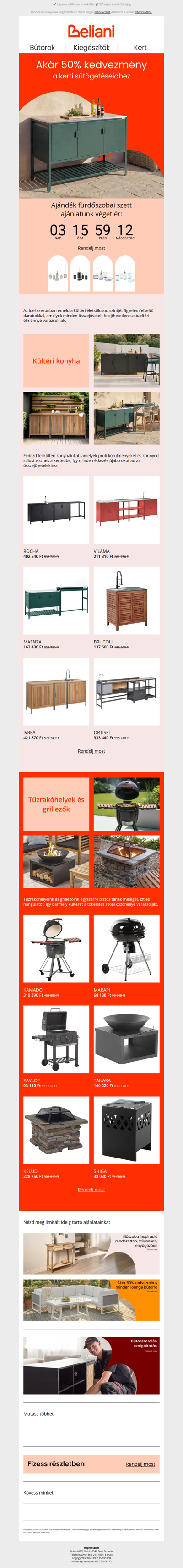 Akár 50% kedvezmény: varázsold kerted az este éttermévé 🍽️