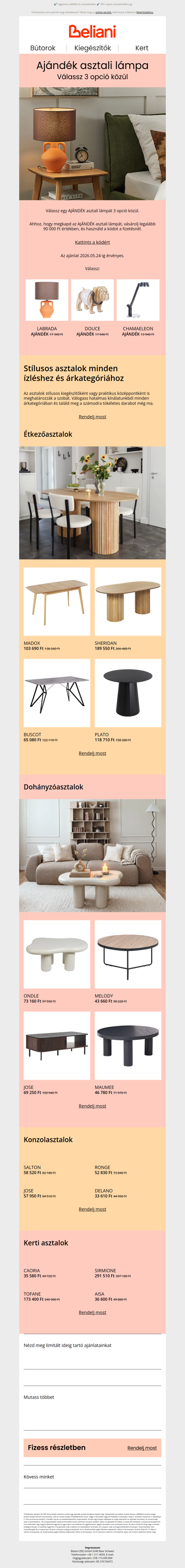 Ajándék asztali lámpa: Válassz 3 opció közül 💡🎁