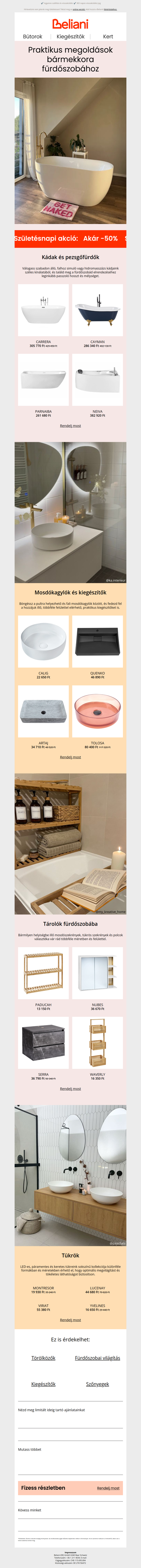 Újdonságok a fürdőszobába: mosdók, kádak és tárolók 🛁